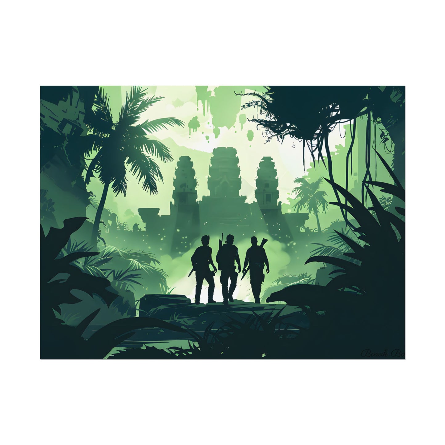 Young Adventurer: Minimalist Digital Portrait - Poster
