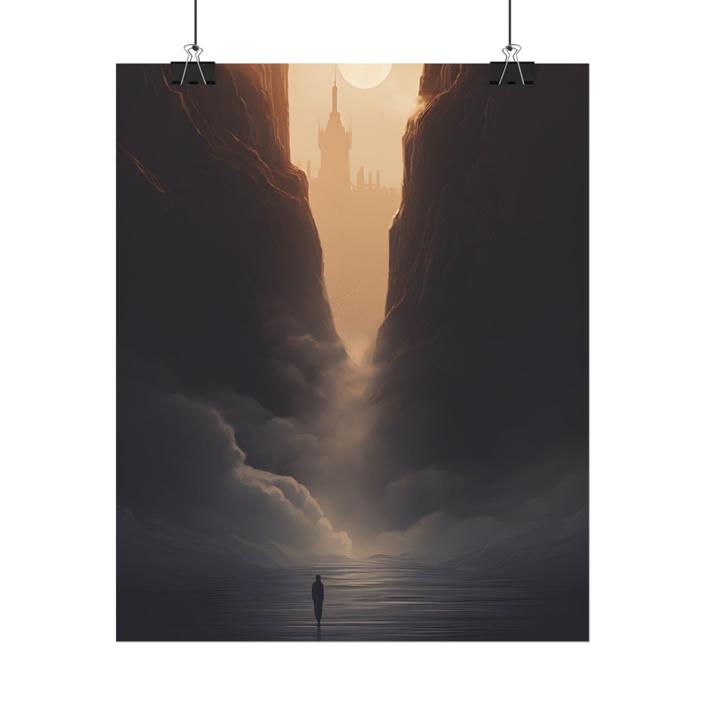 Textured Light Circle: Photographic Art Study - Poster