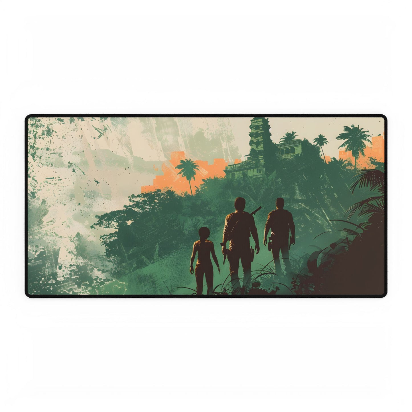 Simple Duo: Minimalist Character Illustration - Desk Mat