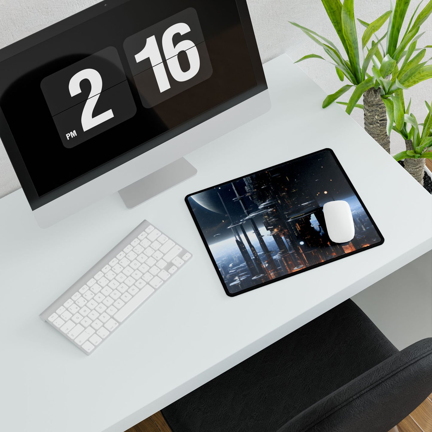 Massive Space Station: Industrial Orbit Artwork - Desk Mat