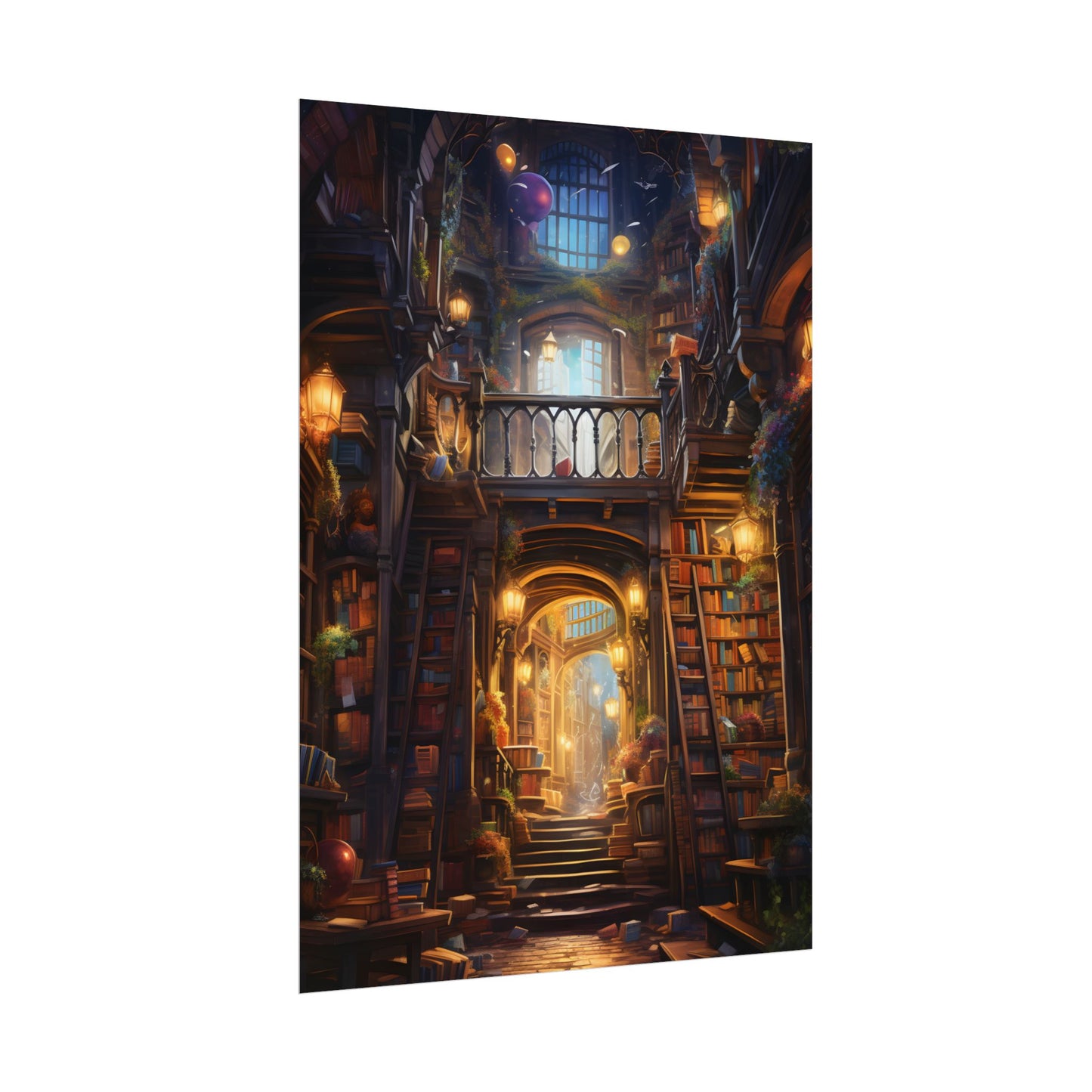 Cozy Magical Bookshop: Enchanting Artwork - Poster