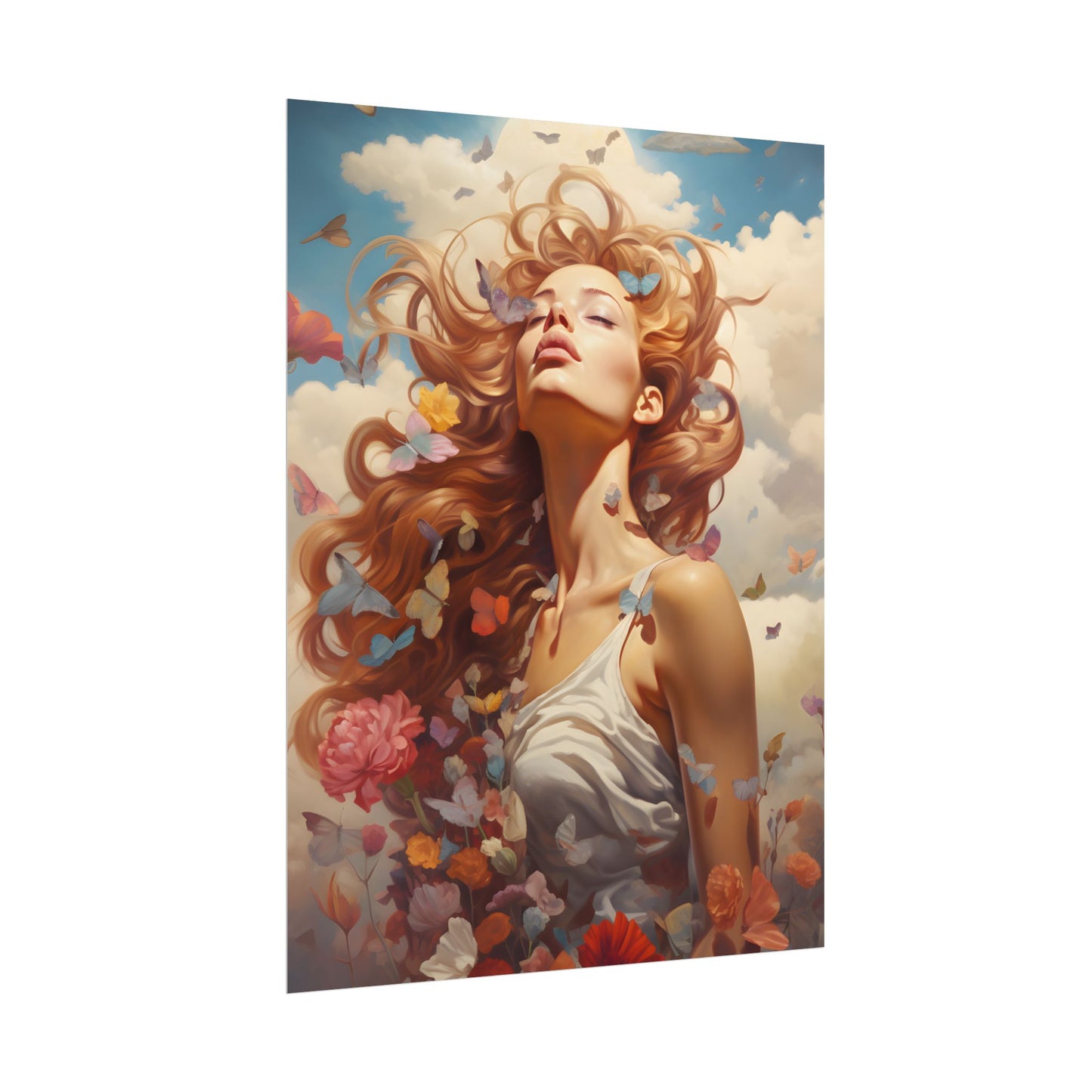 Vibrant Outdoor Cafe: Relaxed Atmosphere Artwork - Poster