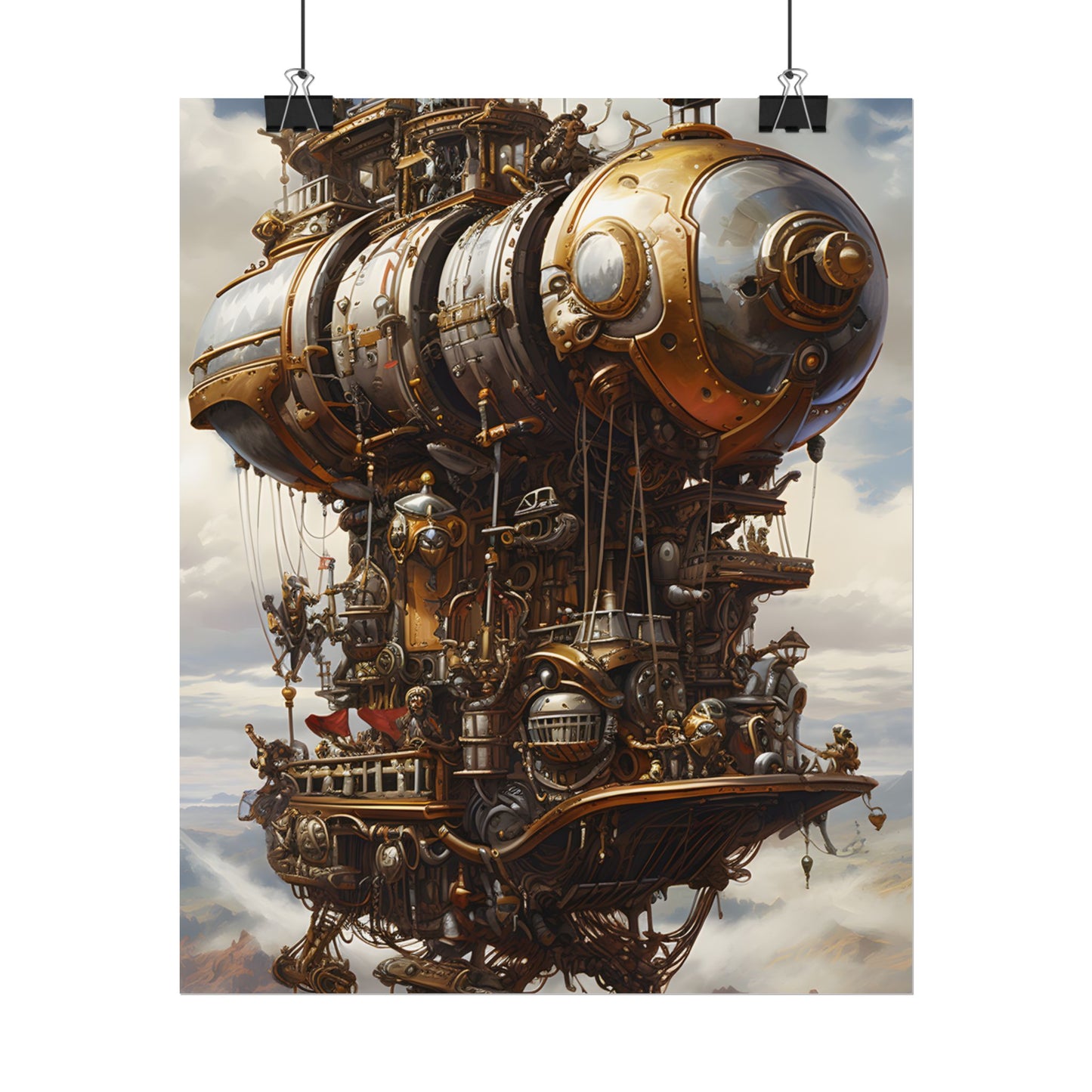 Steampunk Sky-Liner Thrill: A Fierce Airship Race - Poster
