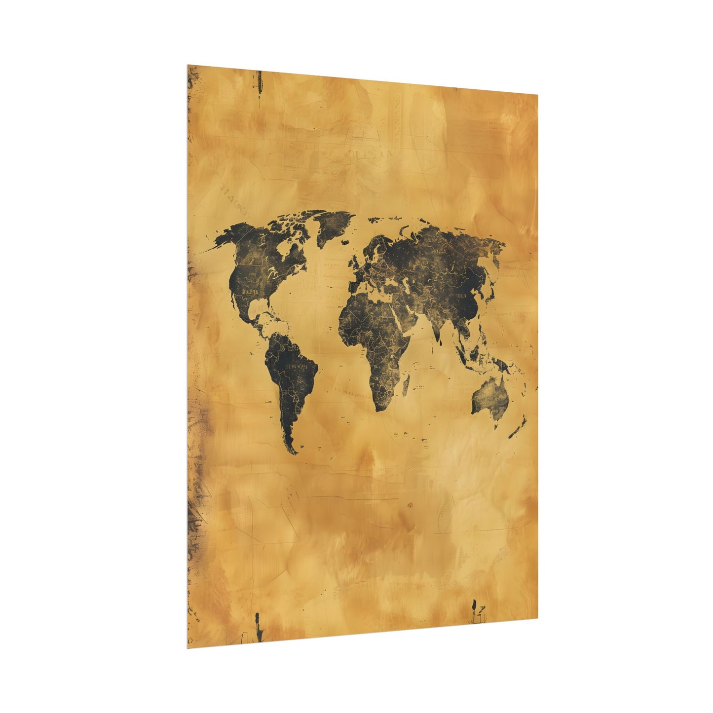 Vintage World Map: Decorative Art Piece - Poster