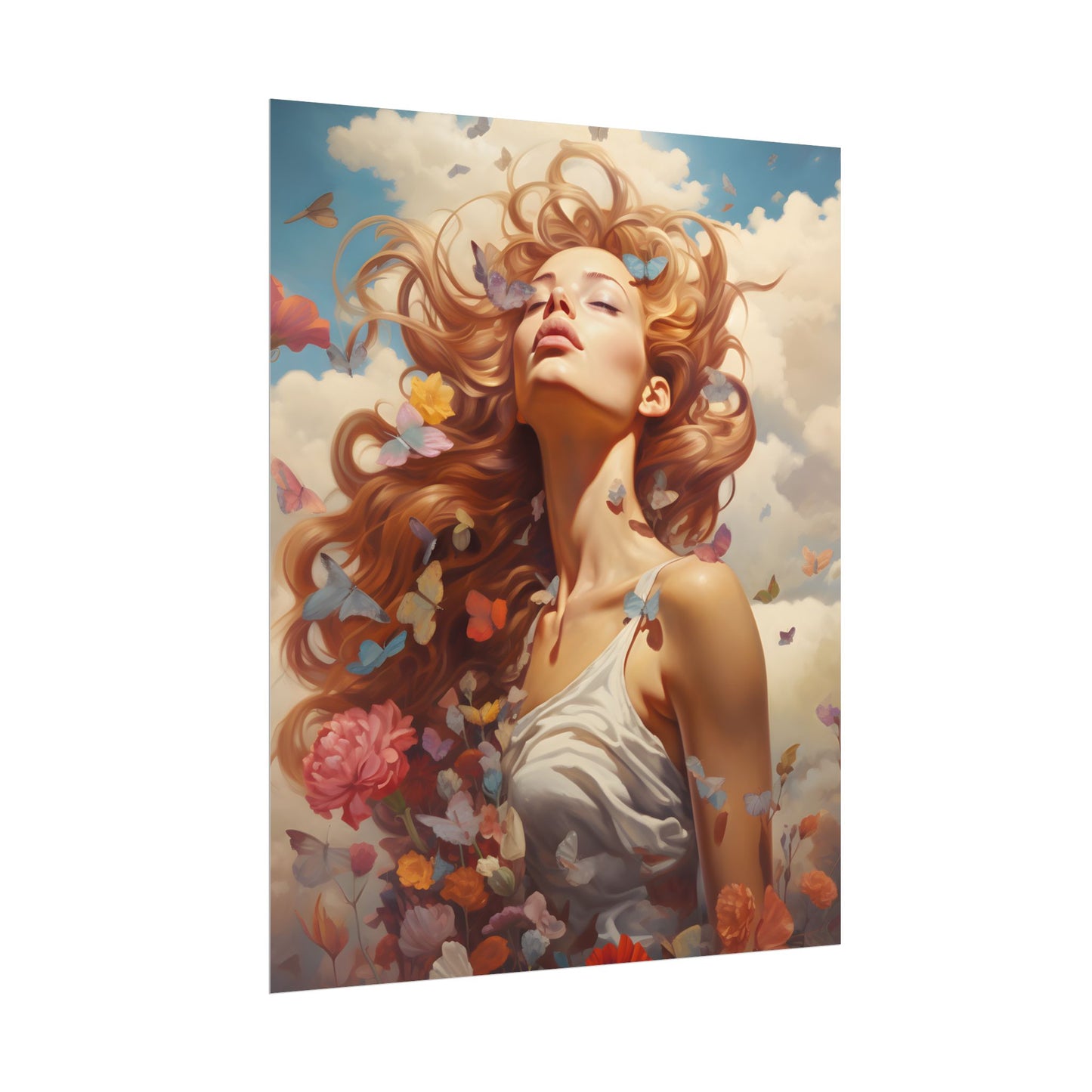 Vibrant Outdoor Cafe: Relaxed Atmosphere Artwork - Poster