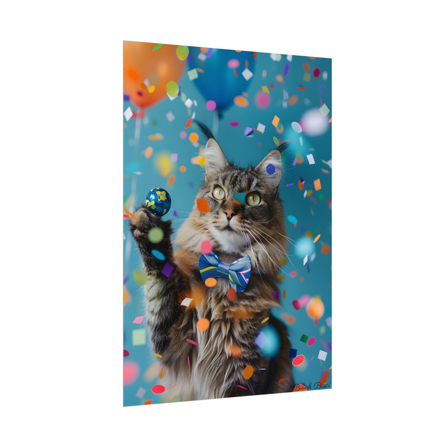 Whimsical Cat in Bow Tie: Exclusive Artwork - Poster