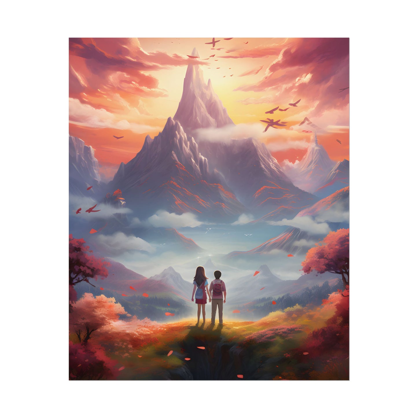 Peaceful Meadow: Children's Serene Moment - Poster