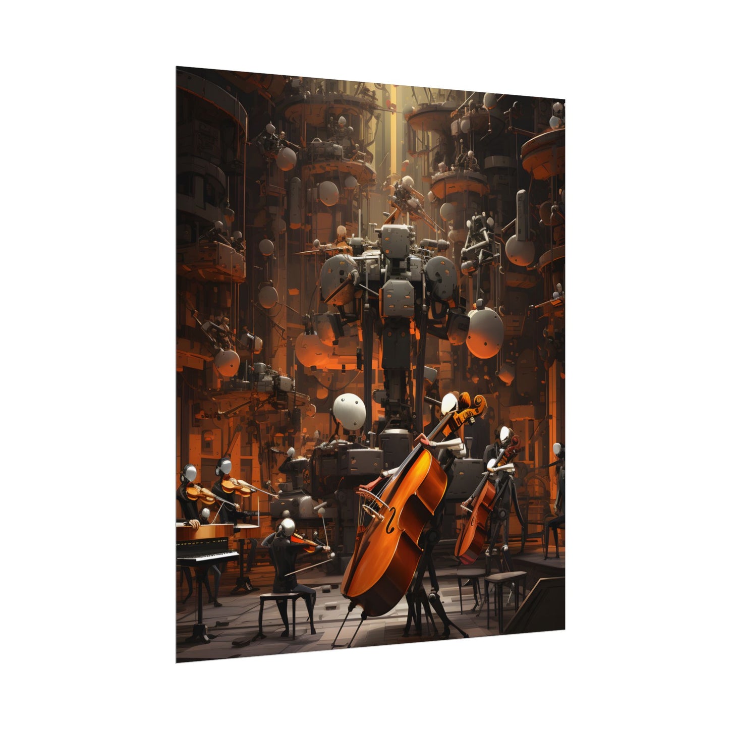 6 Sentient Robot Musicians: A Symphony of Artistic Expression - Poster