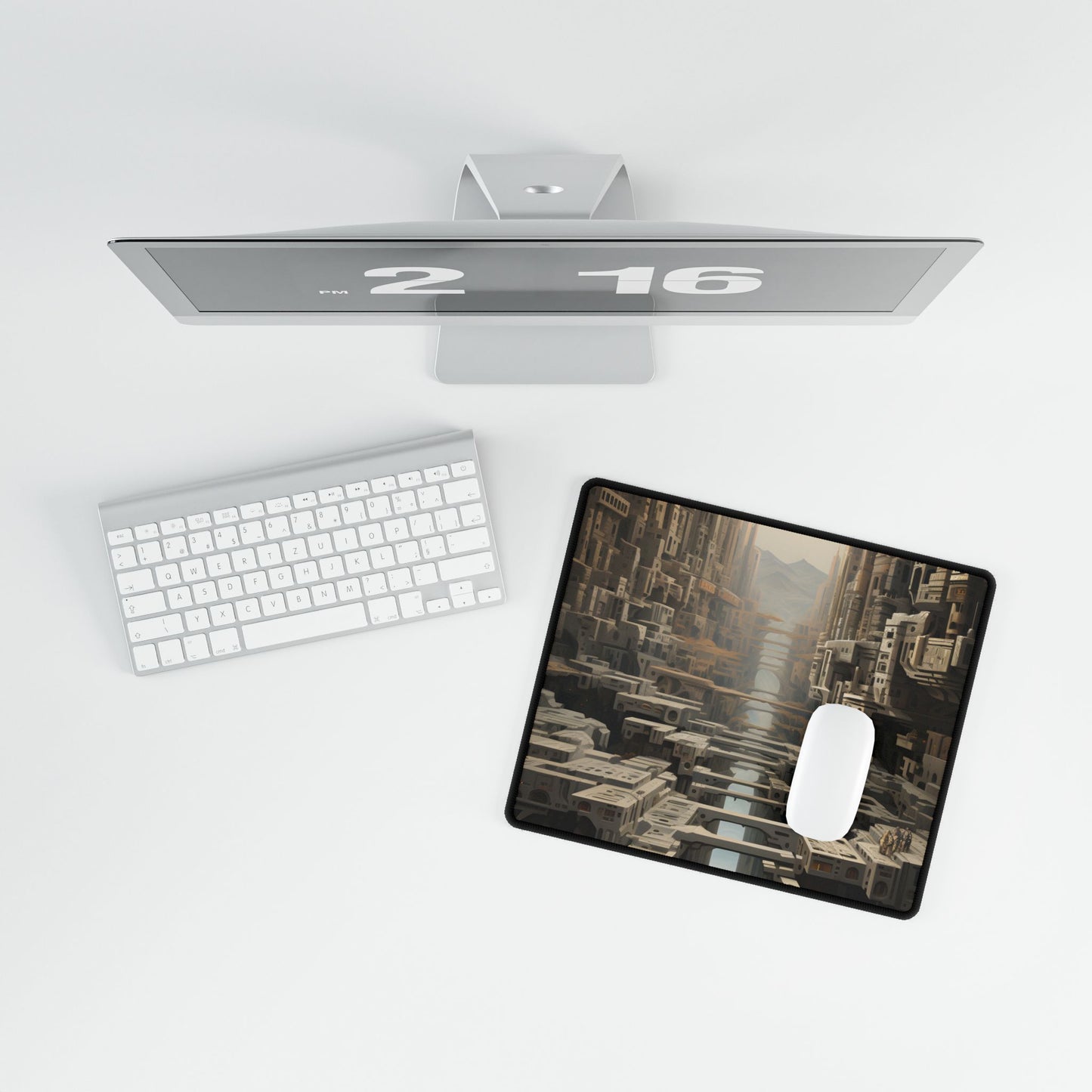 Perfect yet Oppressive: Dystopian Harmony - Desk Mat