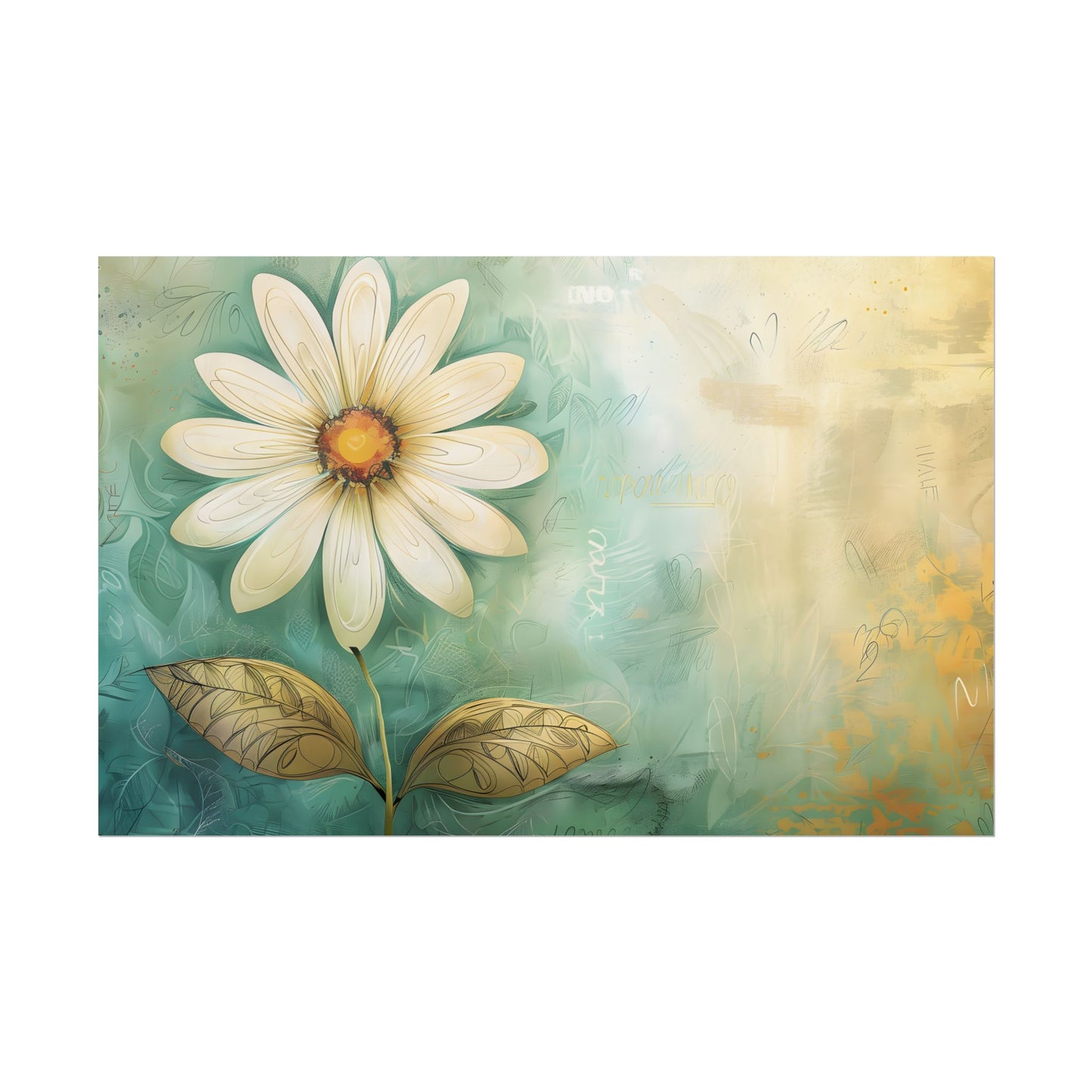 Whimsical Blooming Flower: Growth Mindset in Soft Pinks & Vibrant Reds - Poster
