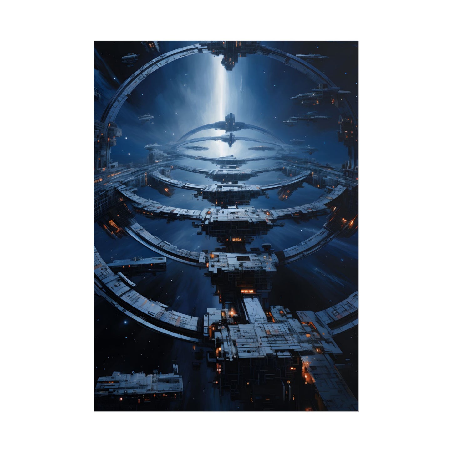 Aetherial Space Station: Massive Orbital Habitat - Poster
