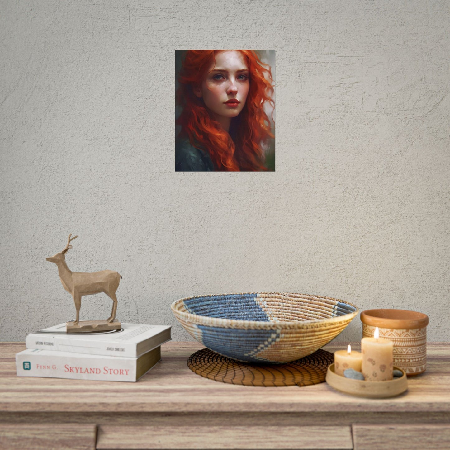 Astonishing Redhead Portrait: Female Artwork - Poster