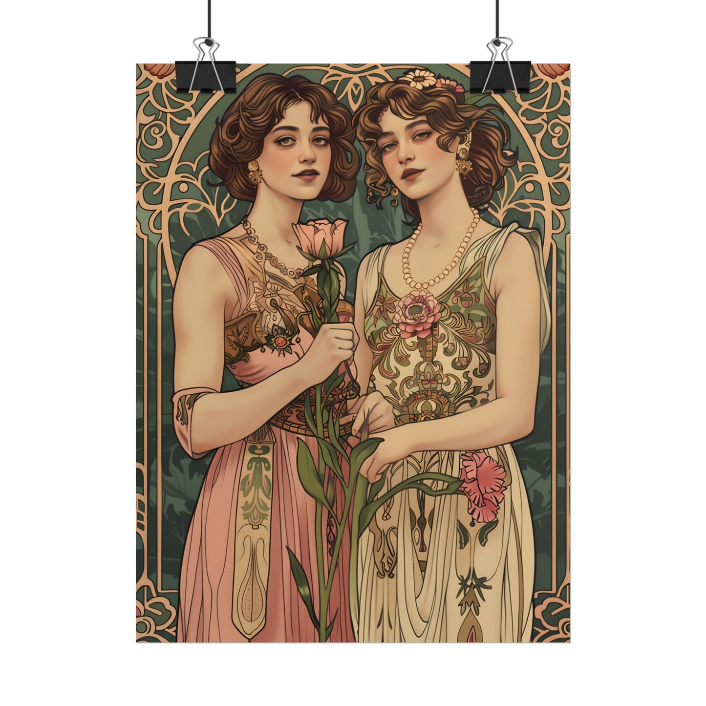 Women in Harmony: Primrose Bloom Artwork - Poster