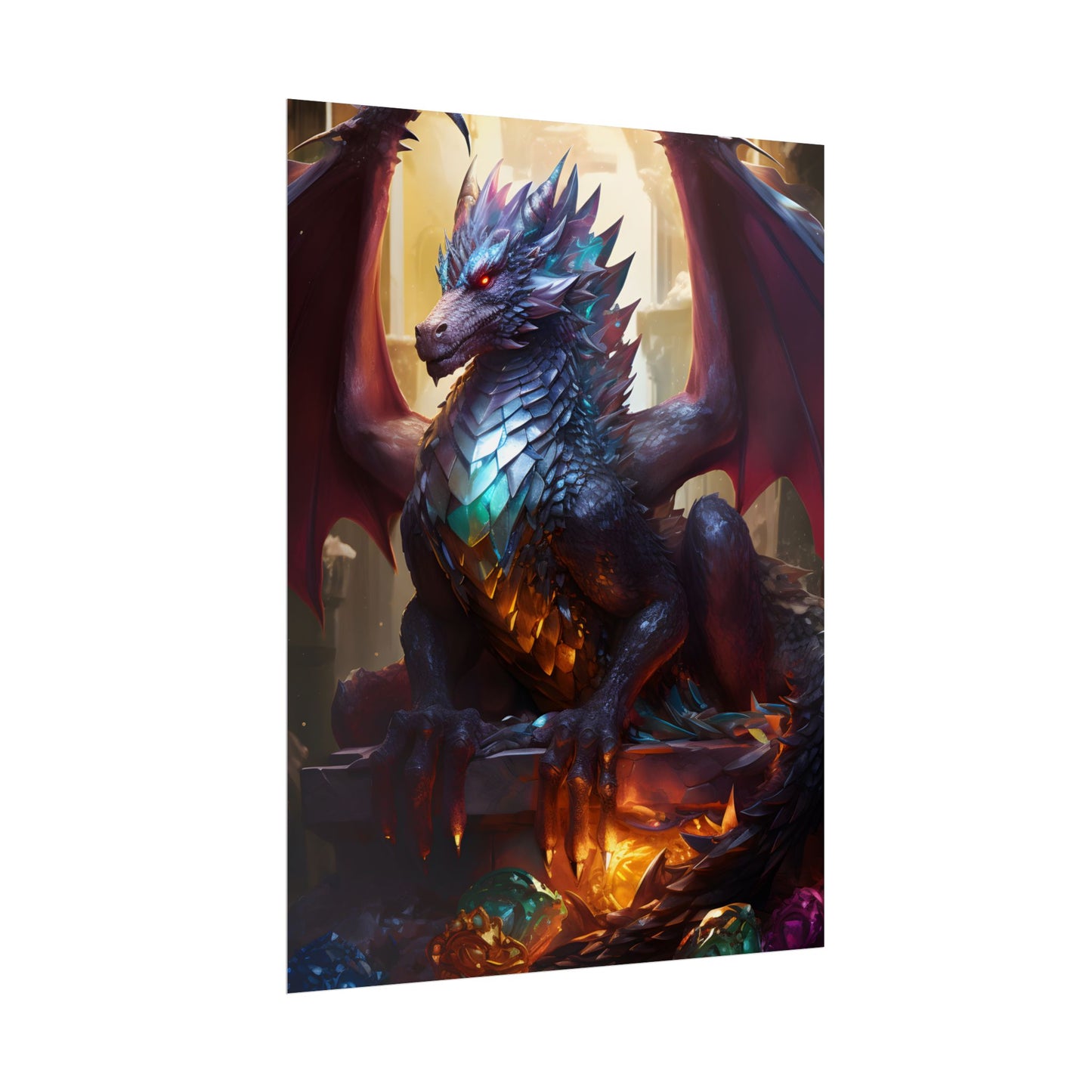 Ancient Dragon's Majestic Lair: Fantasy Guardians of Old - Poster