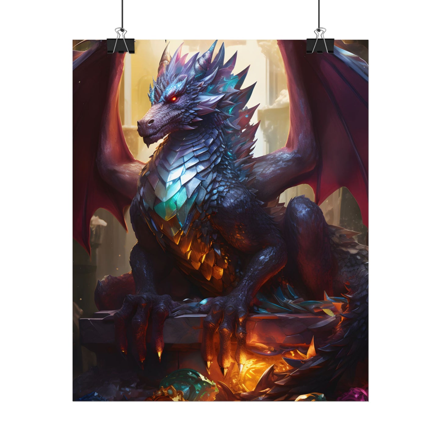 Ancient Dragon's Majestic Lair: Fantasy Guardians of Old - Poster