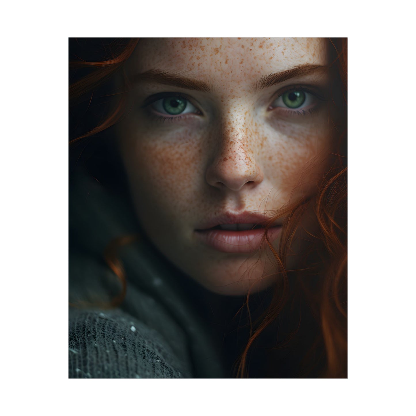 Red Beauty in Nature: Natural Portrait - Poster