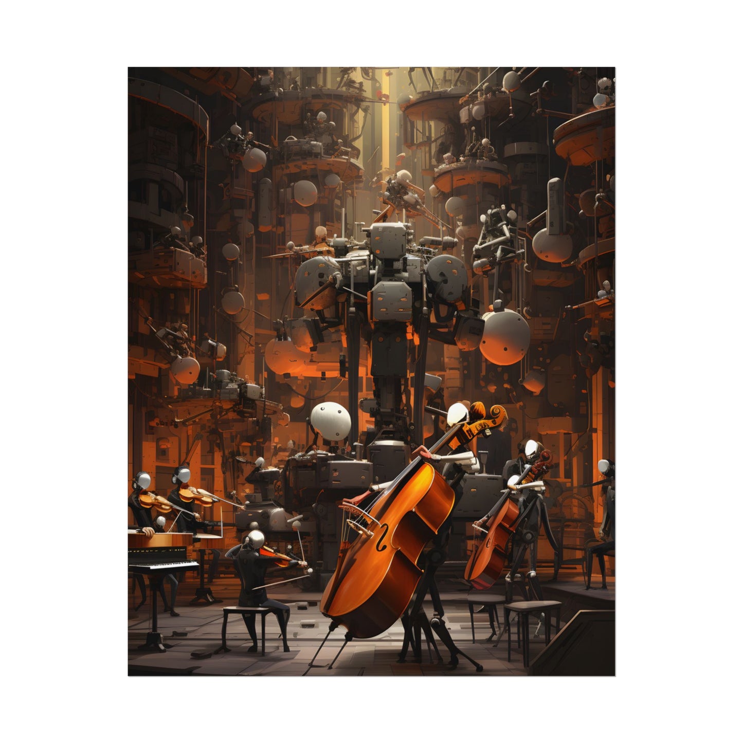 6 Sentient Robot Musicians: A Symphony of Artistic Expression - Poster