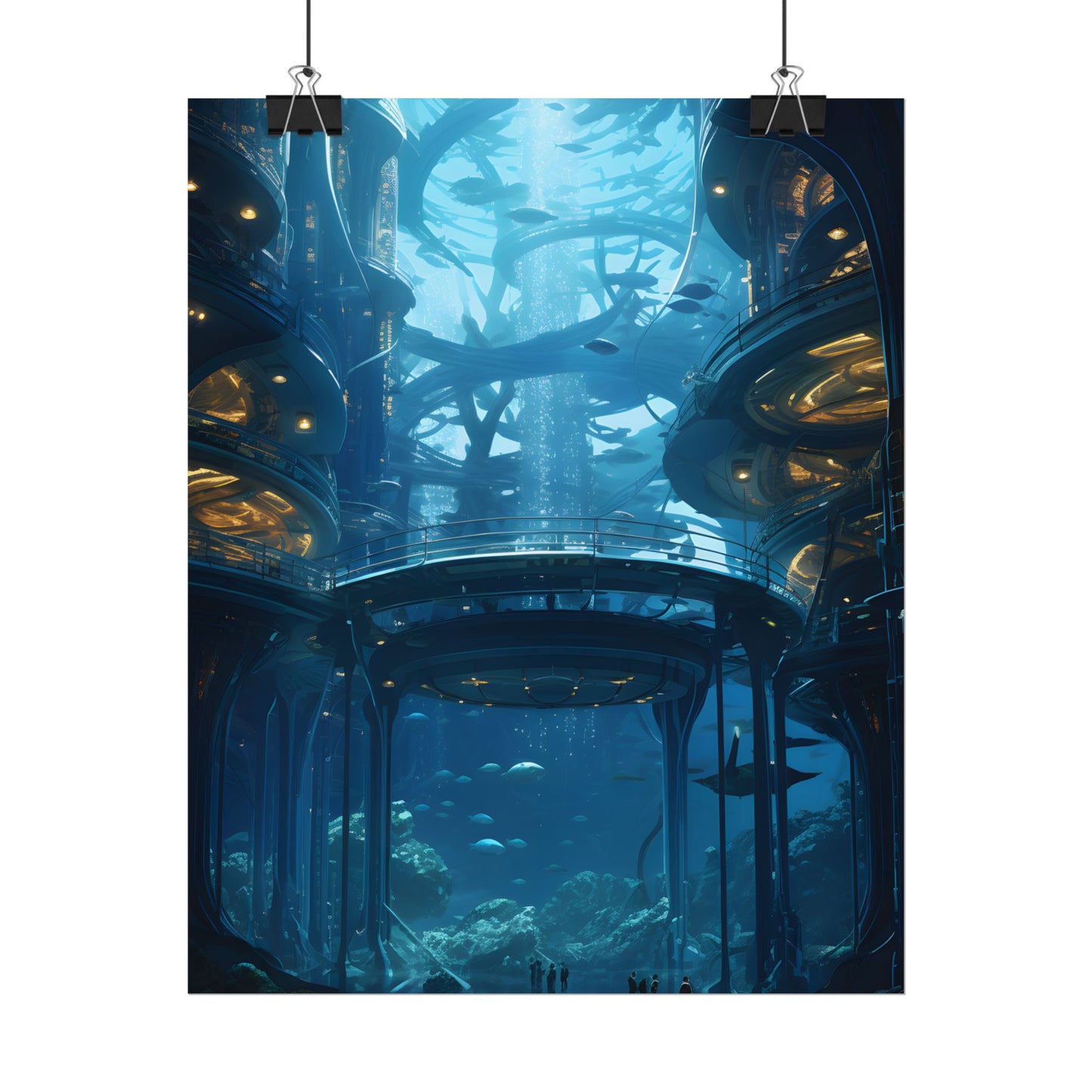 Advanced Underwater City: Visionary Metropol in the Future - Poster
