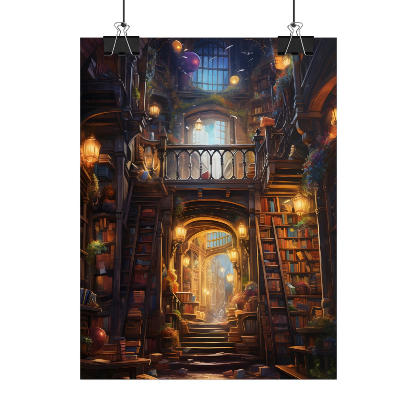 Cozy Magical Bookshop: Enchanting Artwork - Poster