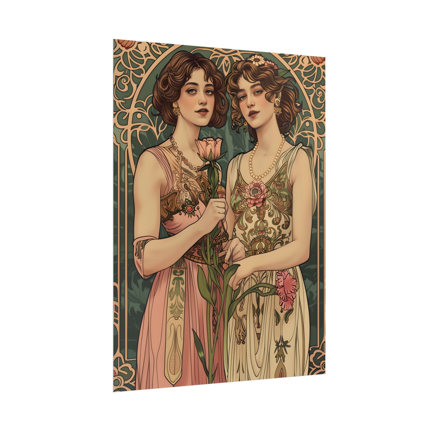 Women in Harmony: Primrose Bloom Artwork - Poster
