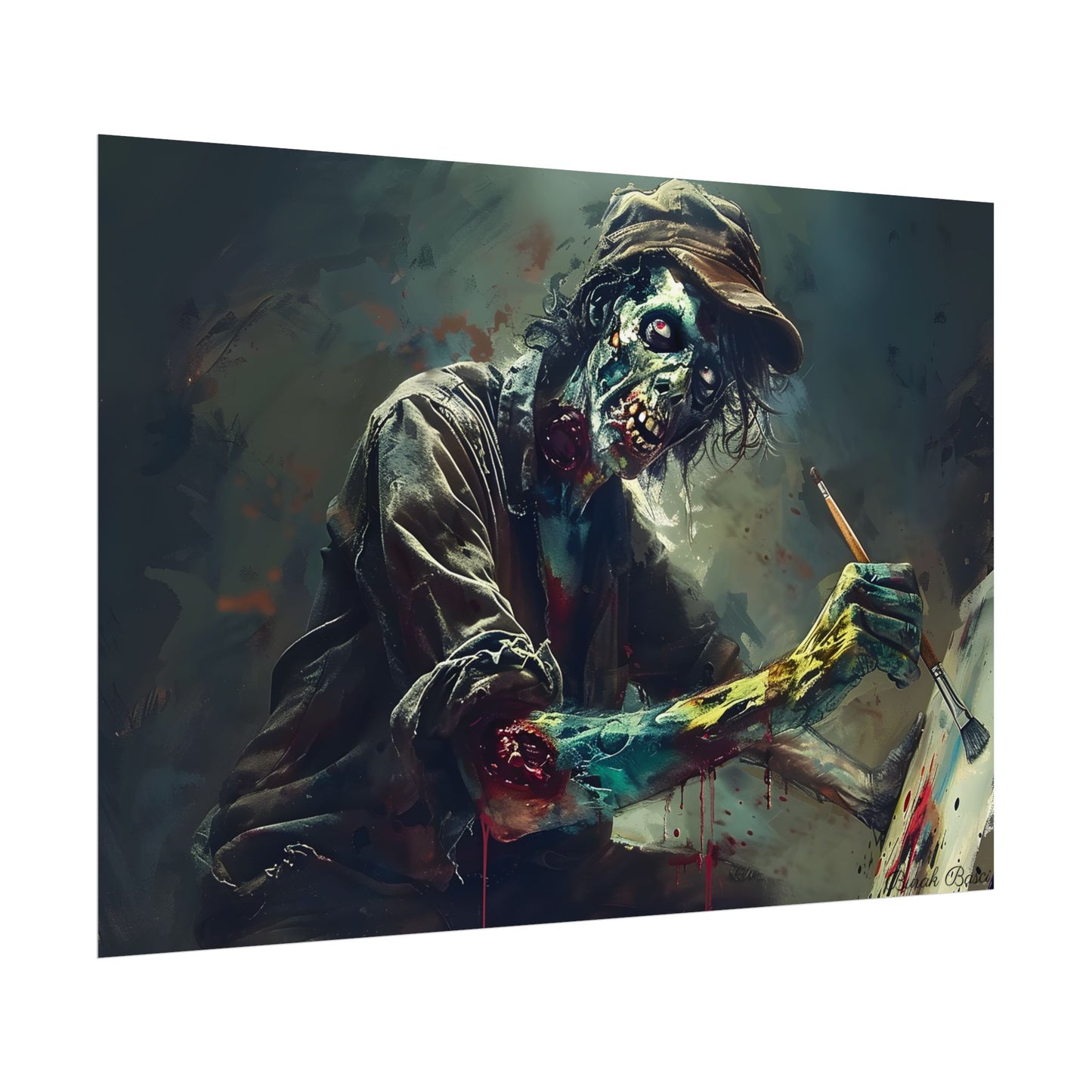 Zombie Horror Original Art: Original Artwork - Poster