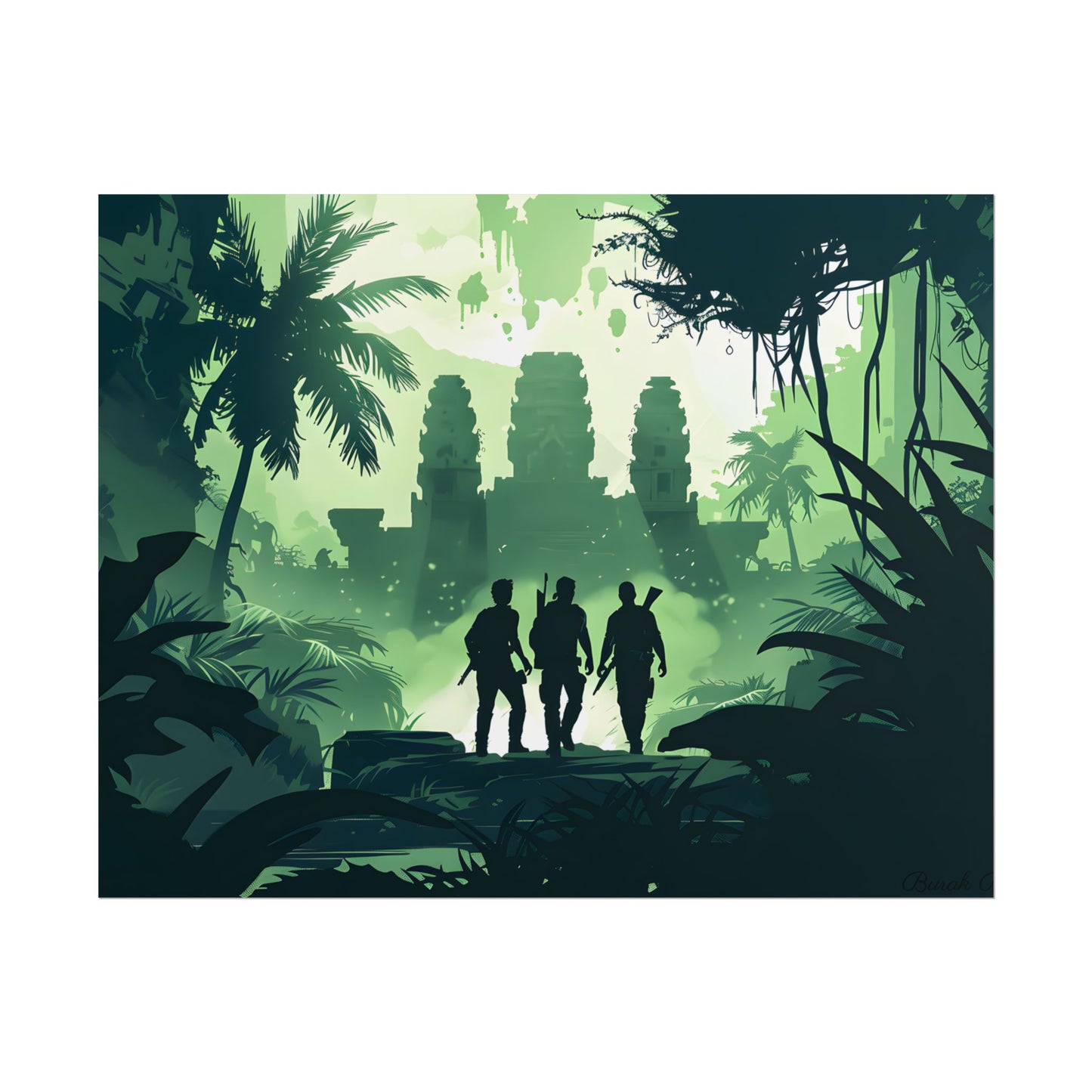 Young Adventurer: Minimalist Digital Portrait - Poster