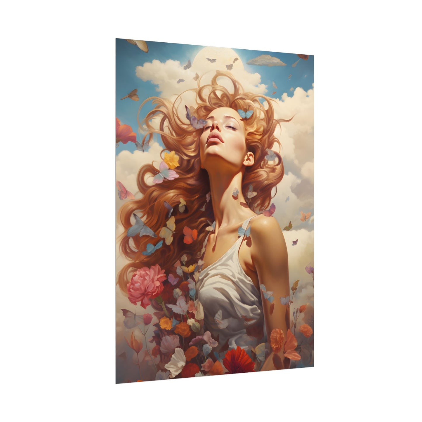 Vibrant Outdoor Cafe: Relaxed Atmosphere Artwork - Poster