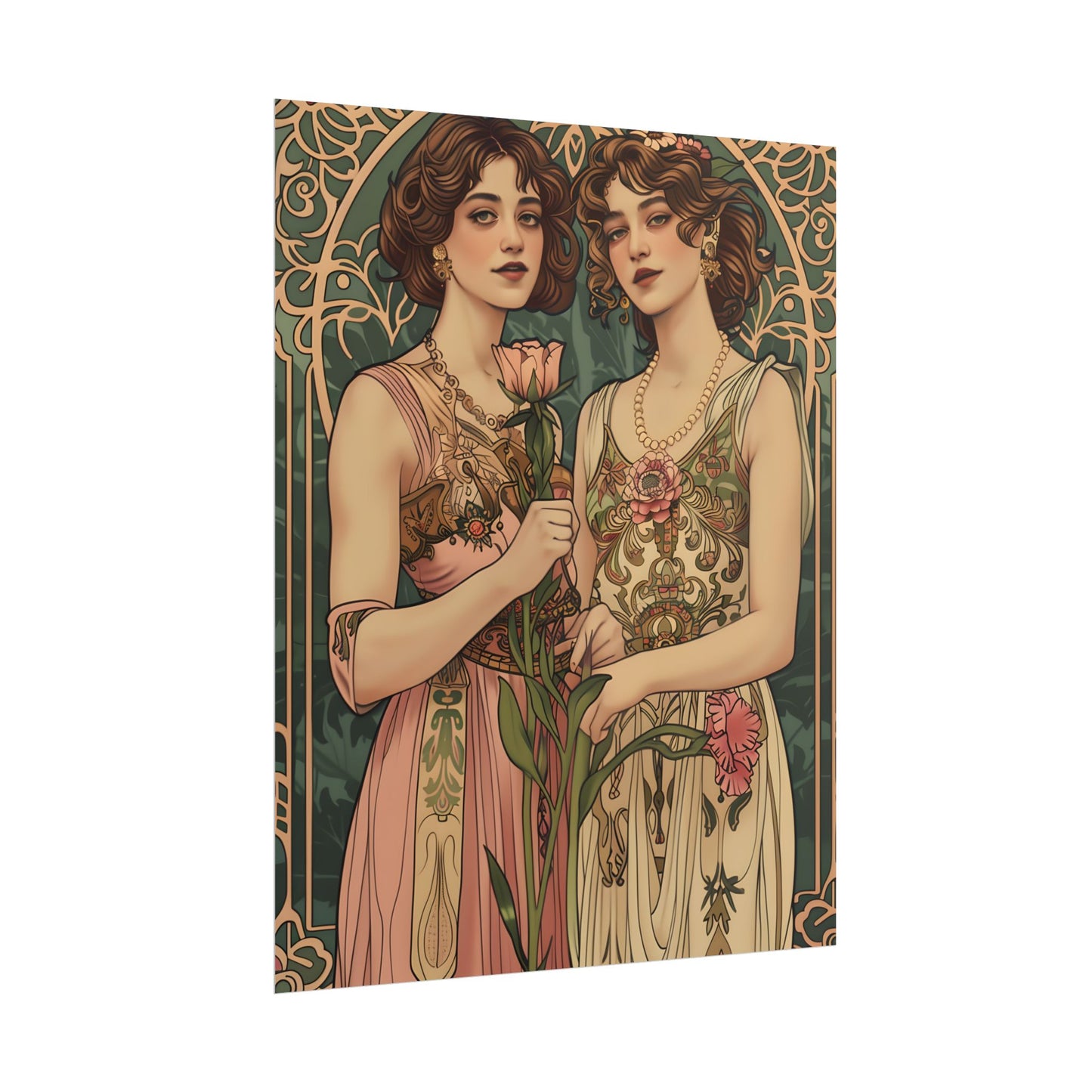 Women in Harmony: Primrose Bloom Artwork - Poster