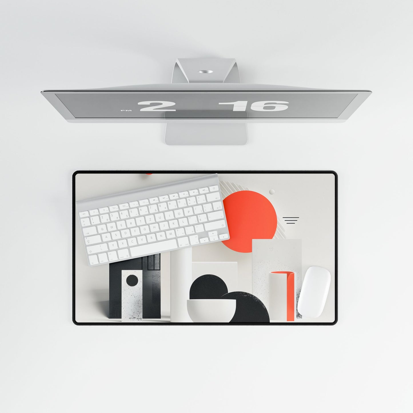 Minimalist Product Mystery: Bold Illustration Art - Desk Mat