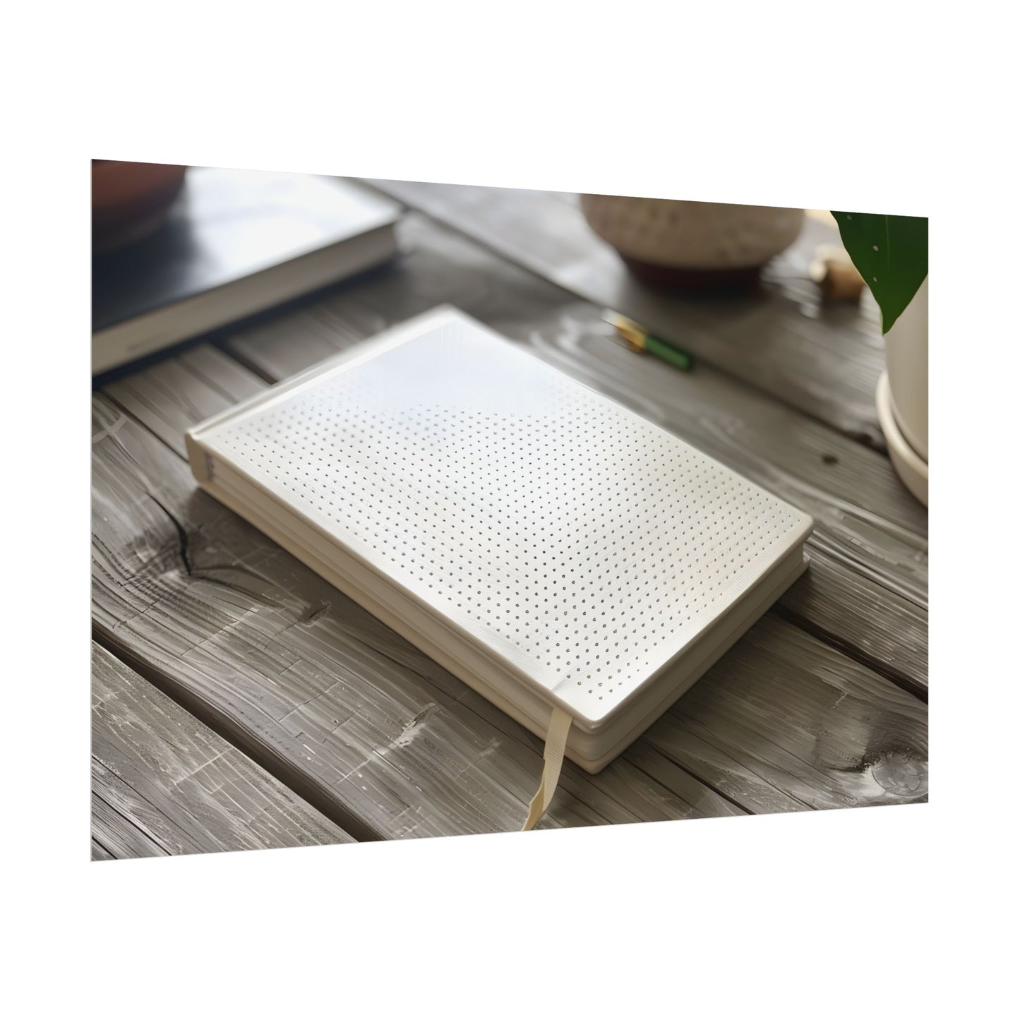 Minimalist Notebook: Embossed Dot Pattern Art - Poster