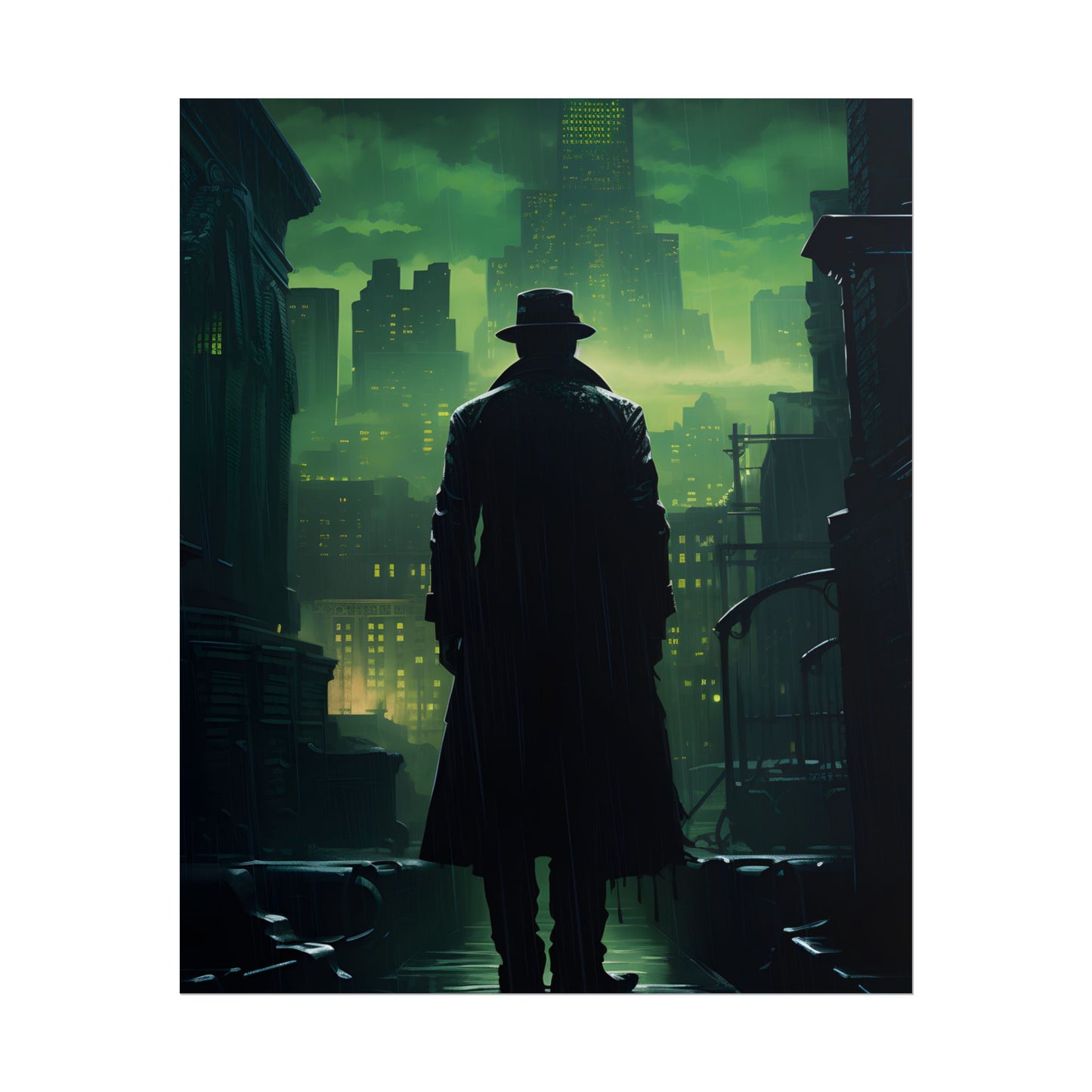 Urban Fantasy Detective: Hard-Boiled Mystery Artwork - Poster