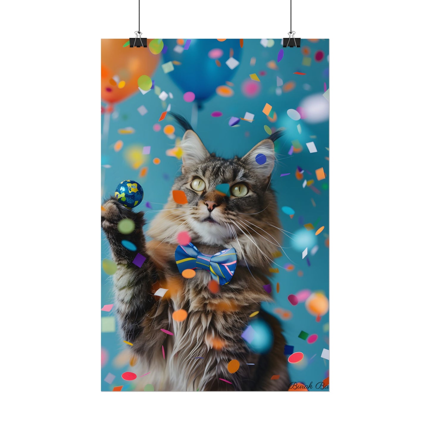 Whimsical Cat in Bow Tie: Exclusive Artwork - Poster