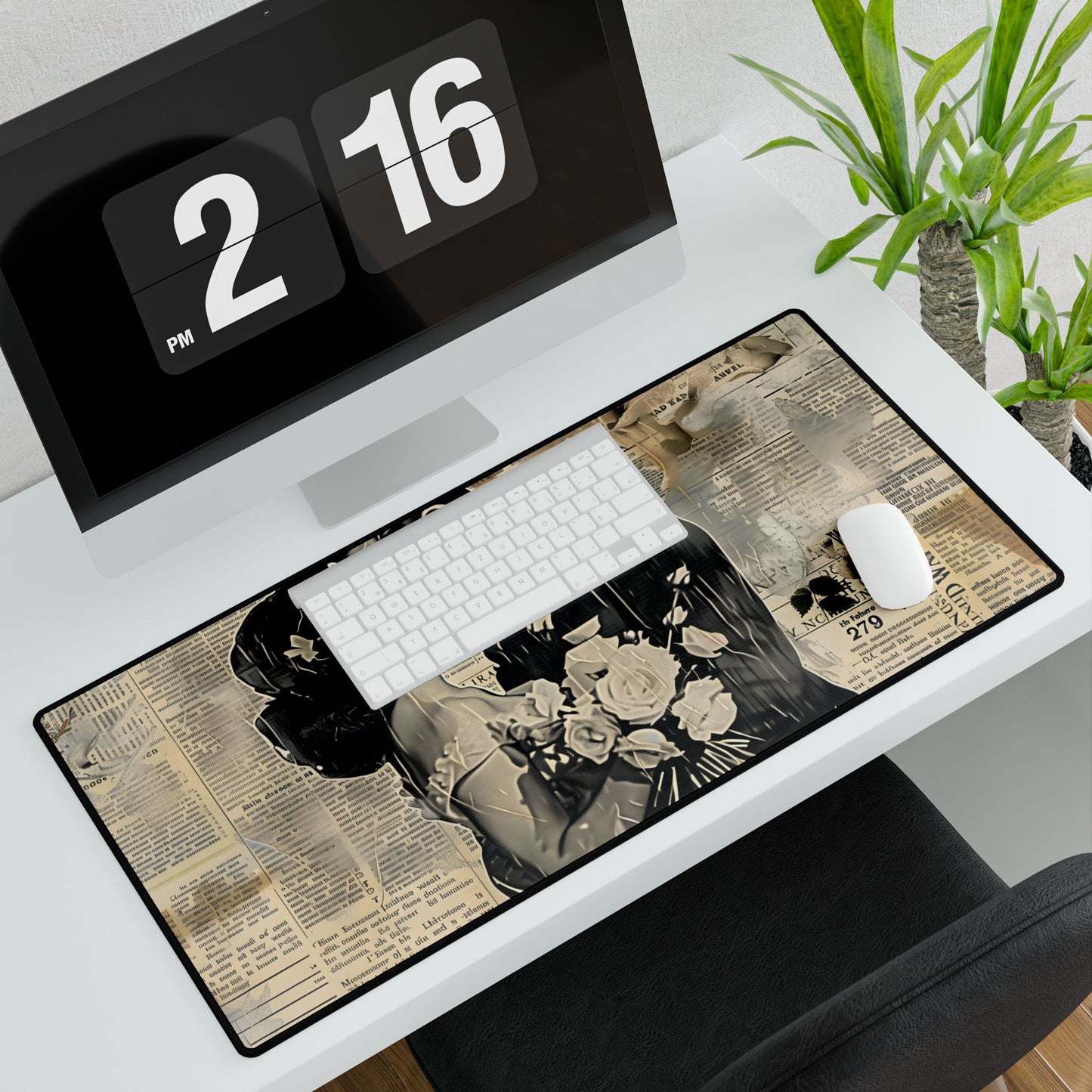 Vintage Romantic Couples: Whispers from the Past - Desk Mat