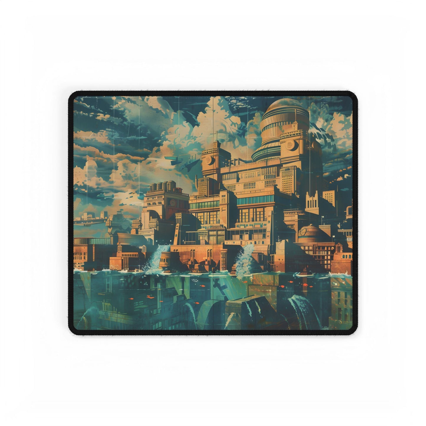 Vintage Travel Poster: Explore The Underwater Destination - Desk Mat