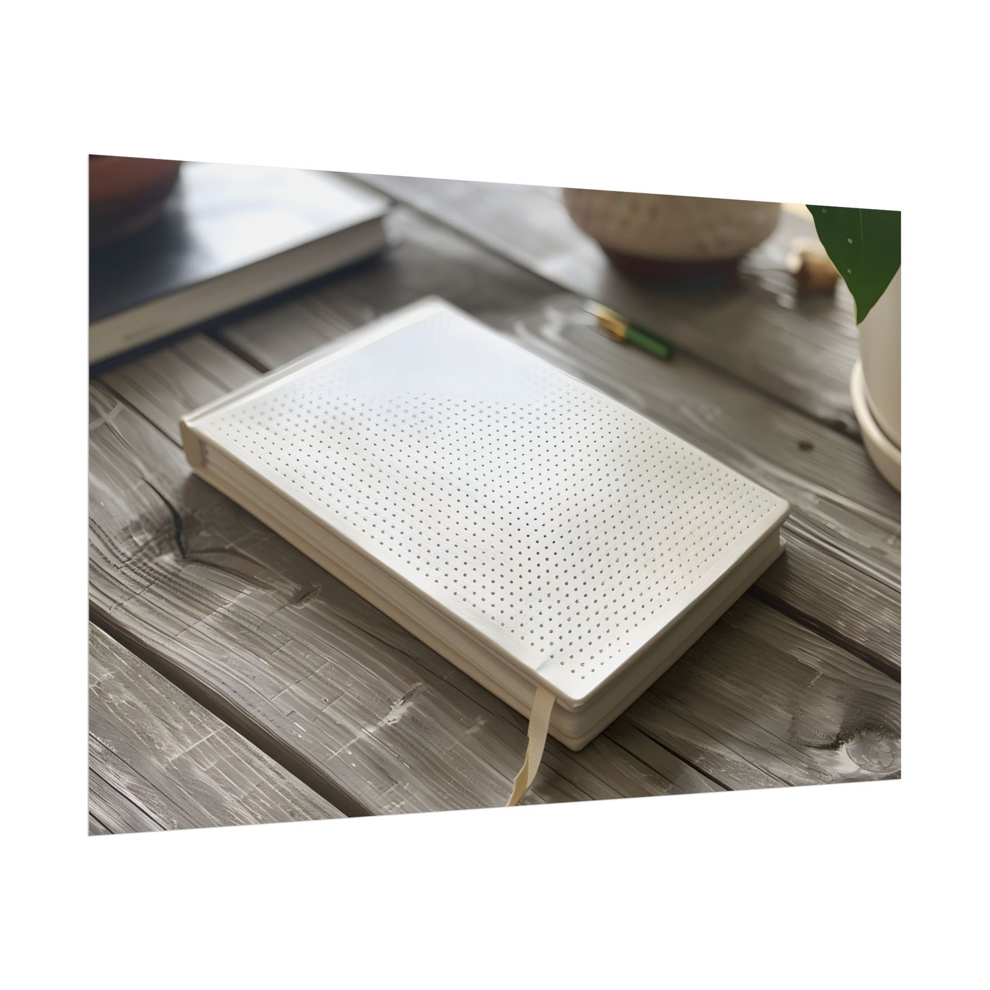 Minimalist Notebook: Embossed Dot Pattern Art - Poster