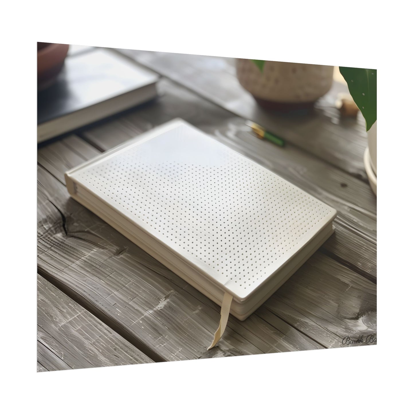 Minimalist Notebook: Embossed Dot Pattern Art - Poster