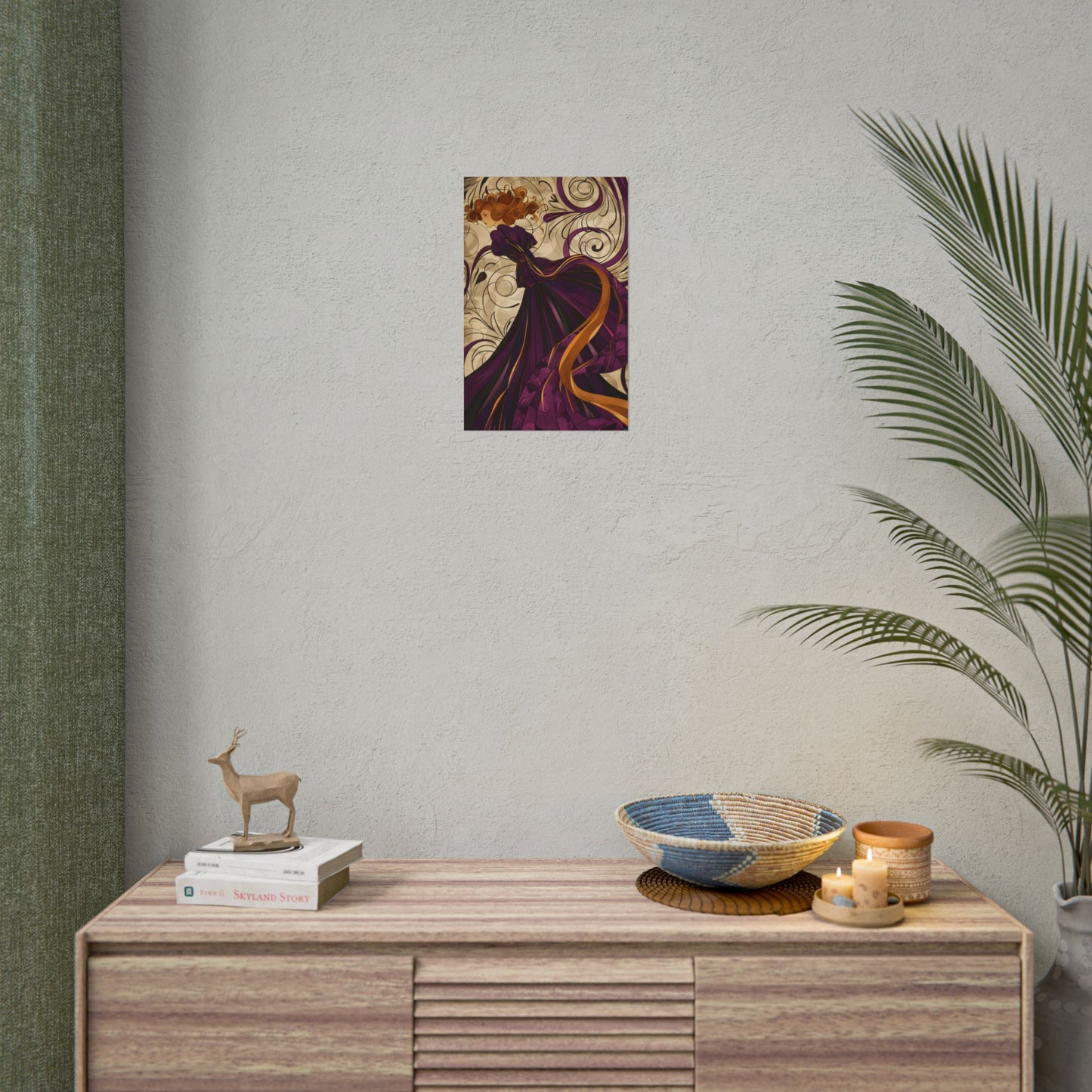 Art Nouveau Masterpiece: Elegant Geometric Design - Poster