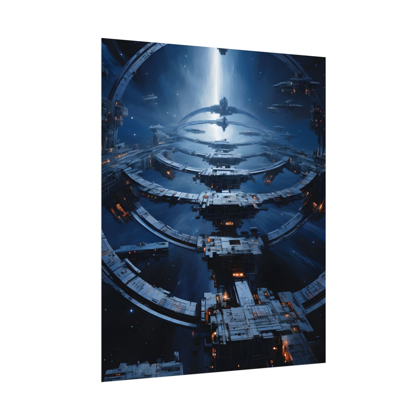 Aetherial Space Station: Massive Orbital Habitat - Poster
