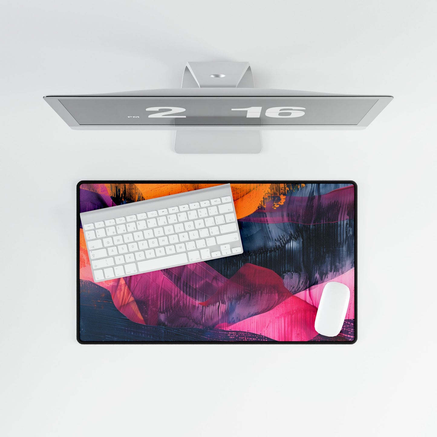 Vibrant Abstract Art: Organic Patterns in Modern Colors - Desk Mat