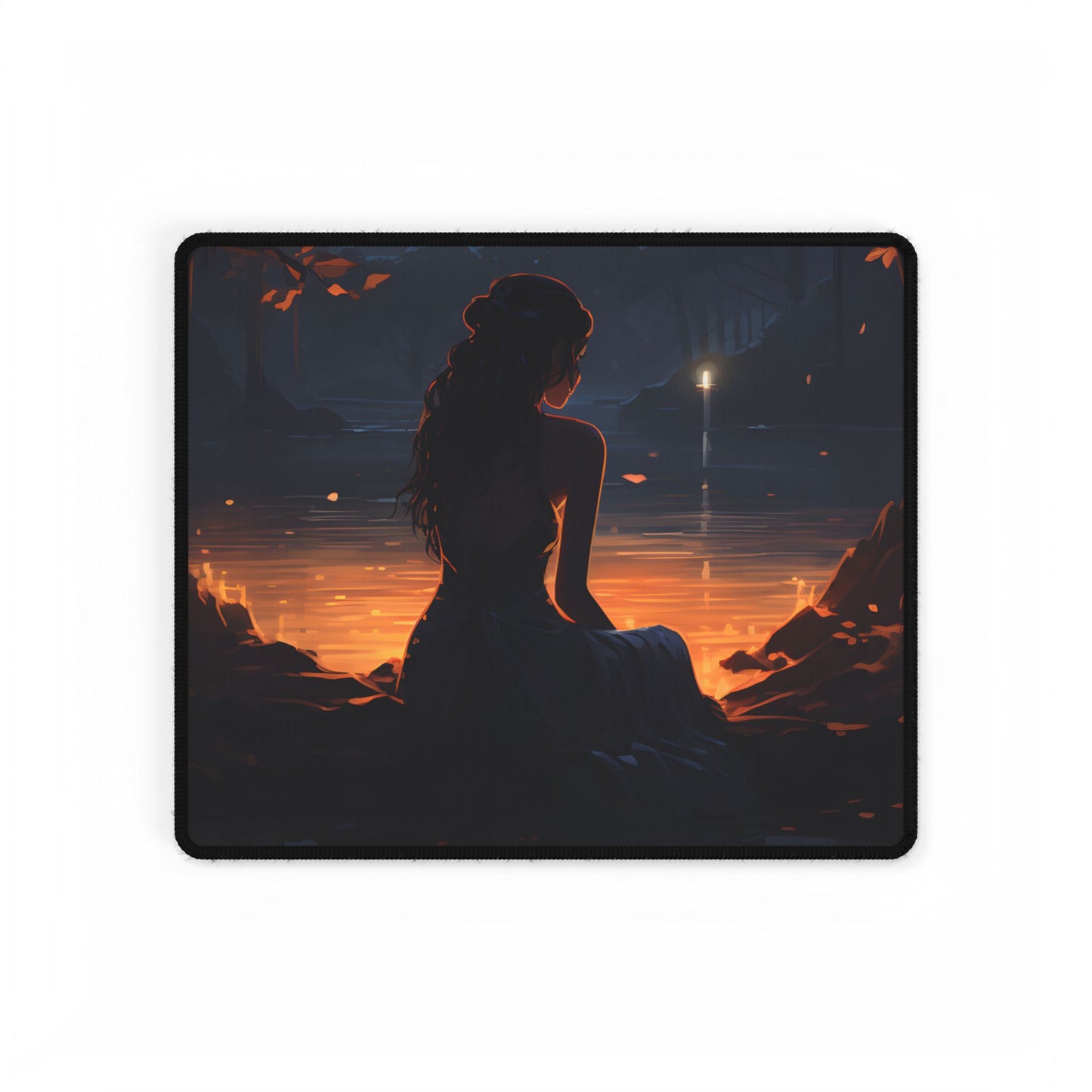 Calm Ocean Beach Scene: Late Afternoon Peace - Desk Mat
