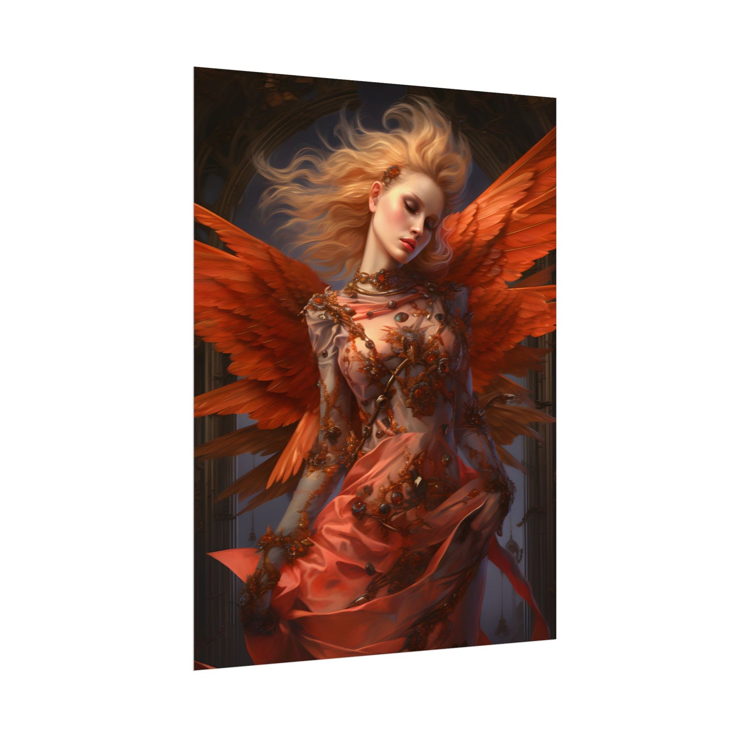 The Guardian: Muscular Protector Statue in Armor - Poster
