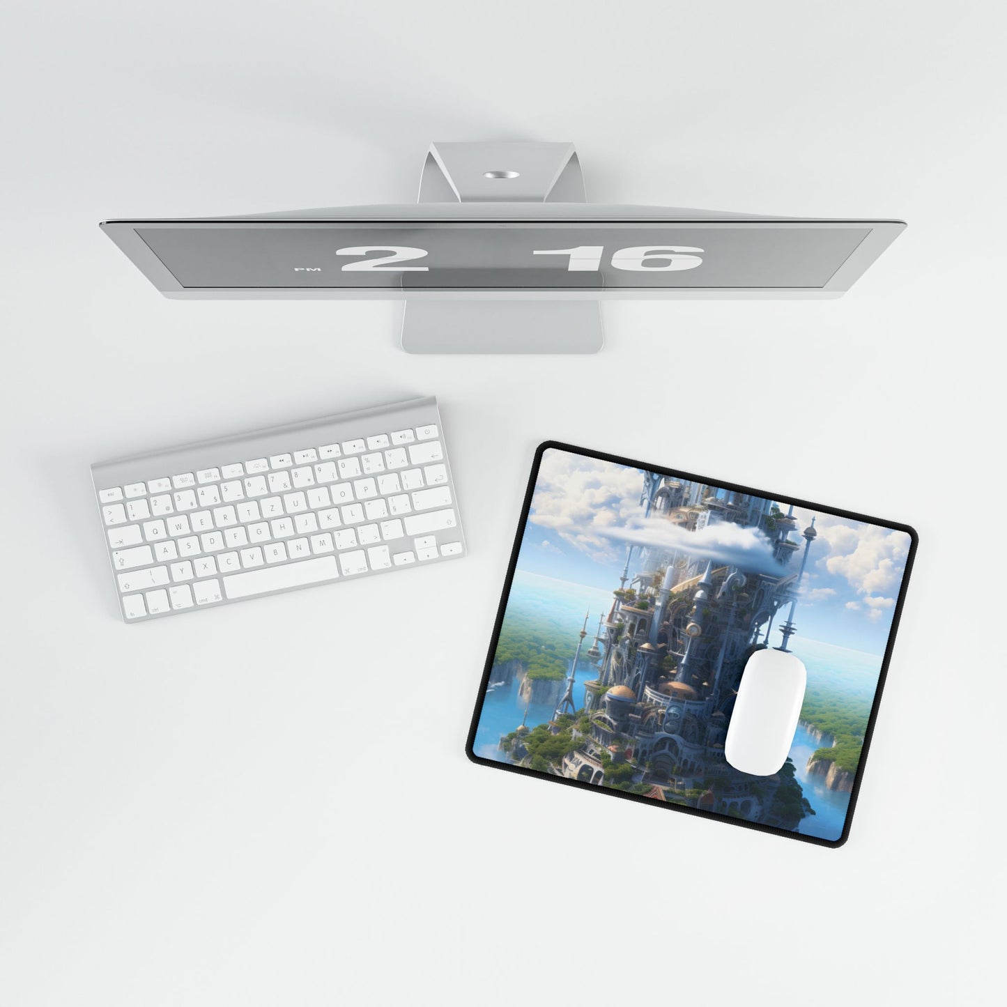 Floating City of Columbia: Breathtaking Aerial View - Desk Mat