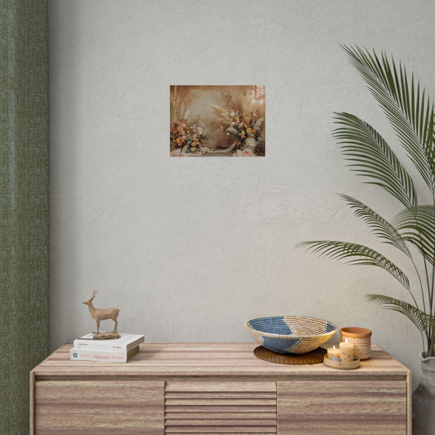 Whimsical Floral Pampas Find: Explore Calming Artwork - Poster