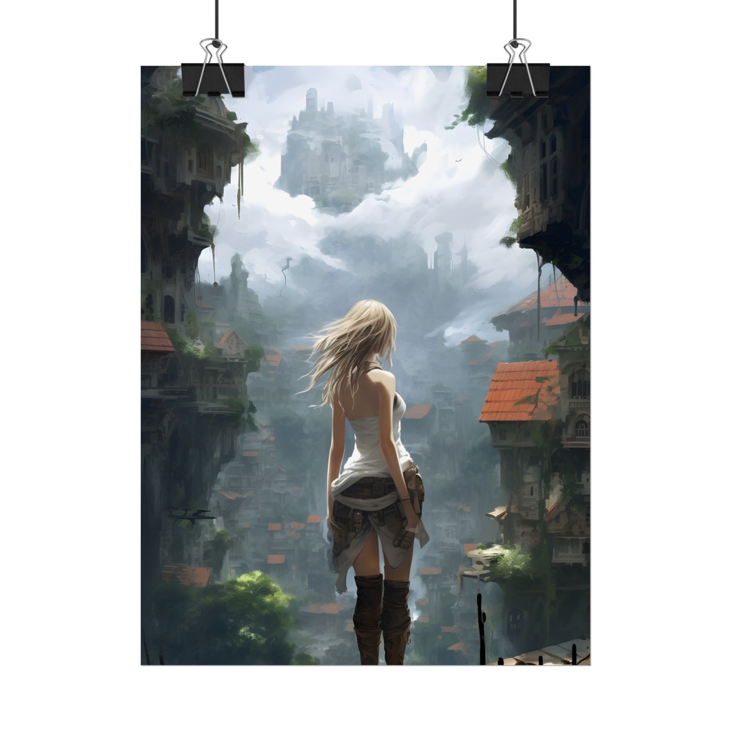 Anime Blonde Warrior: Birds in Flight - Poster