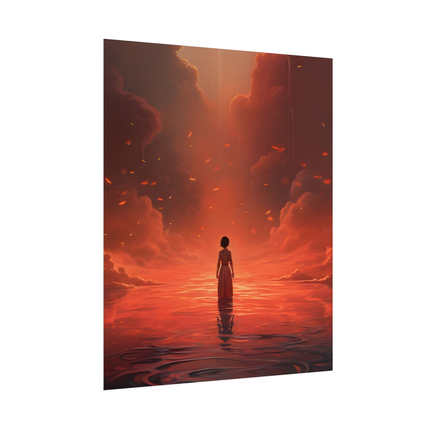 Vibrant Sunflower in Full Bloom: Outdoor Artwork - Poster