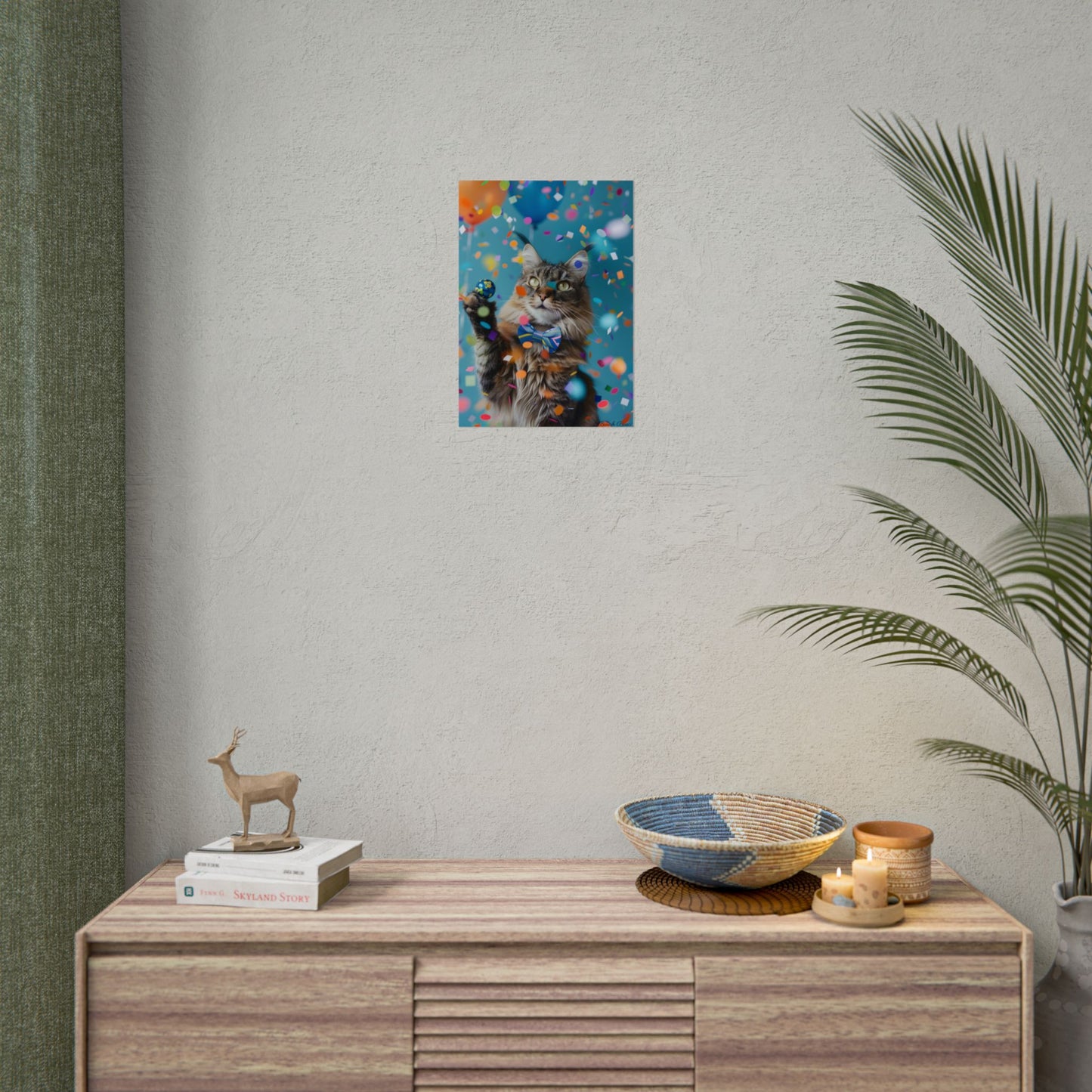 Whimsical Cat in Bow Tie: Exclusive Artwork - Poster