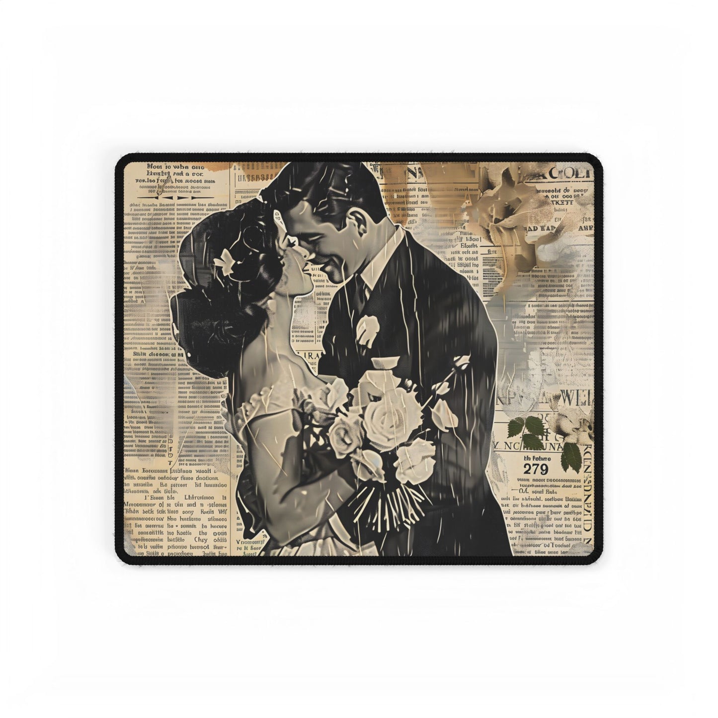 Vintage Romantic Couples: Whispers from the Past - Desk Mat