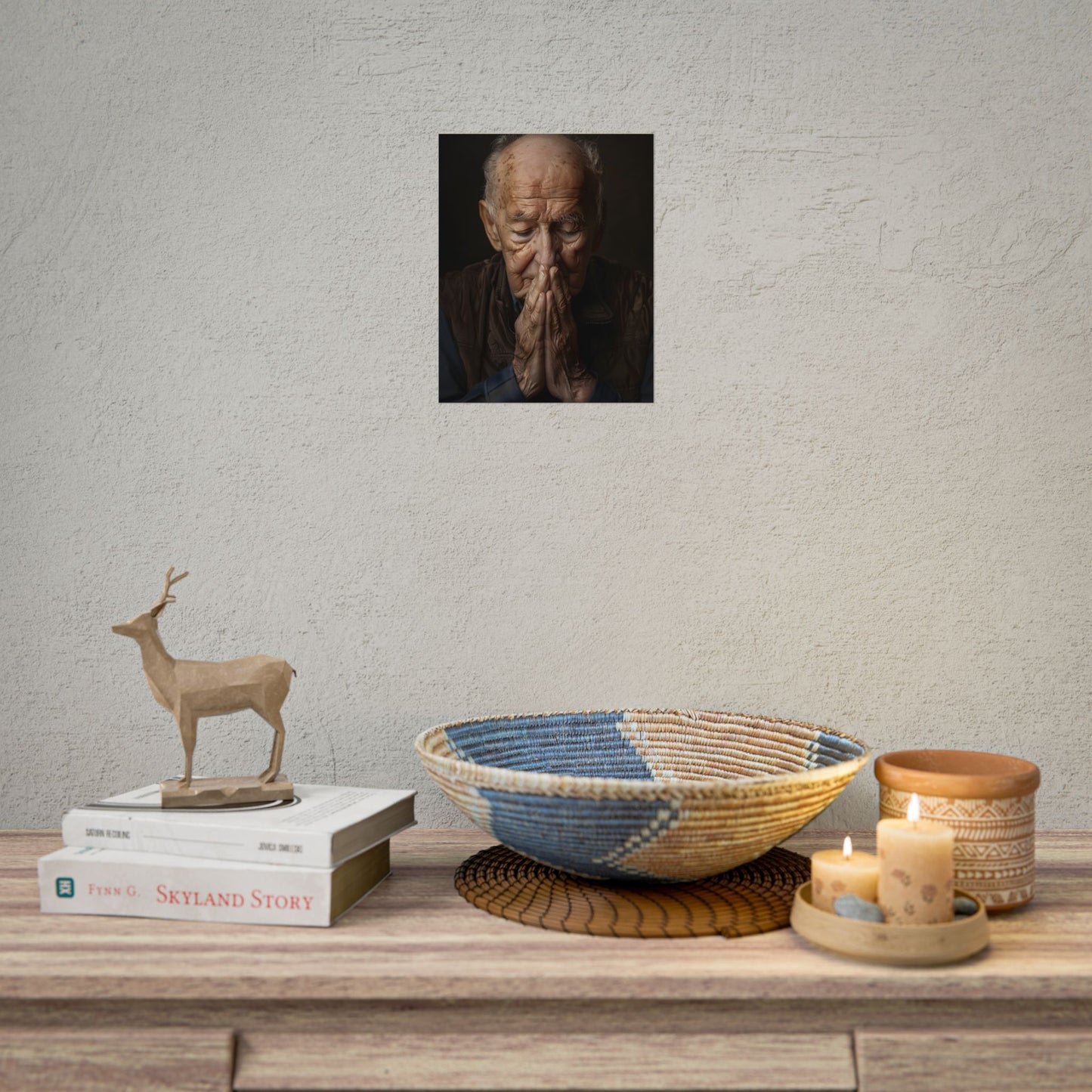 A Moment in Time: Gentle Aged Man in Formal Contemplation - Poster