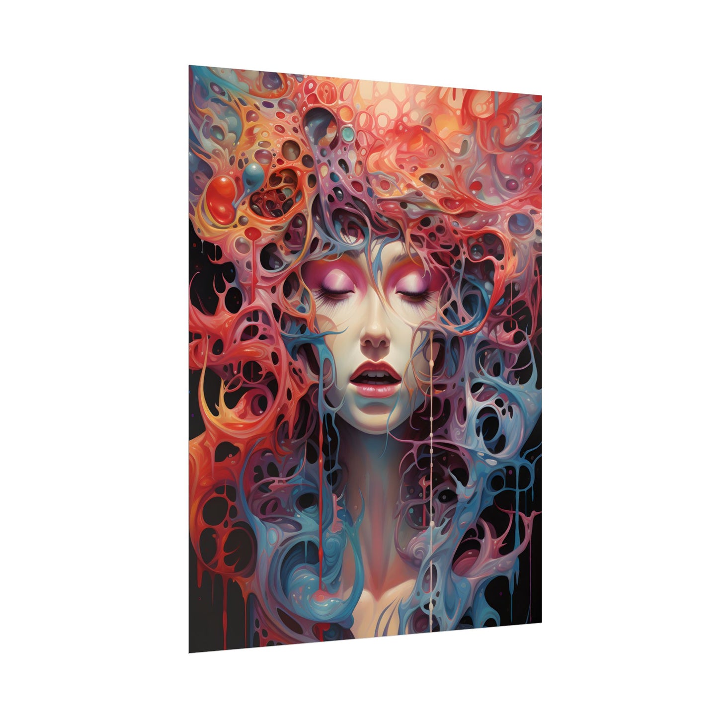 Tears in Reality: Surreal Portals Digital Art - Poster