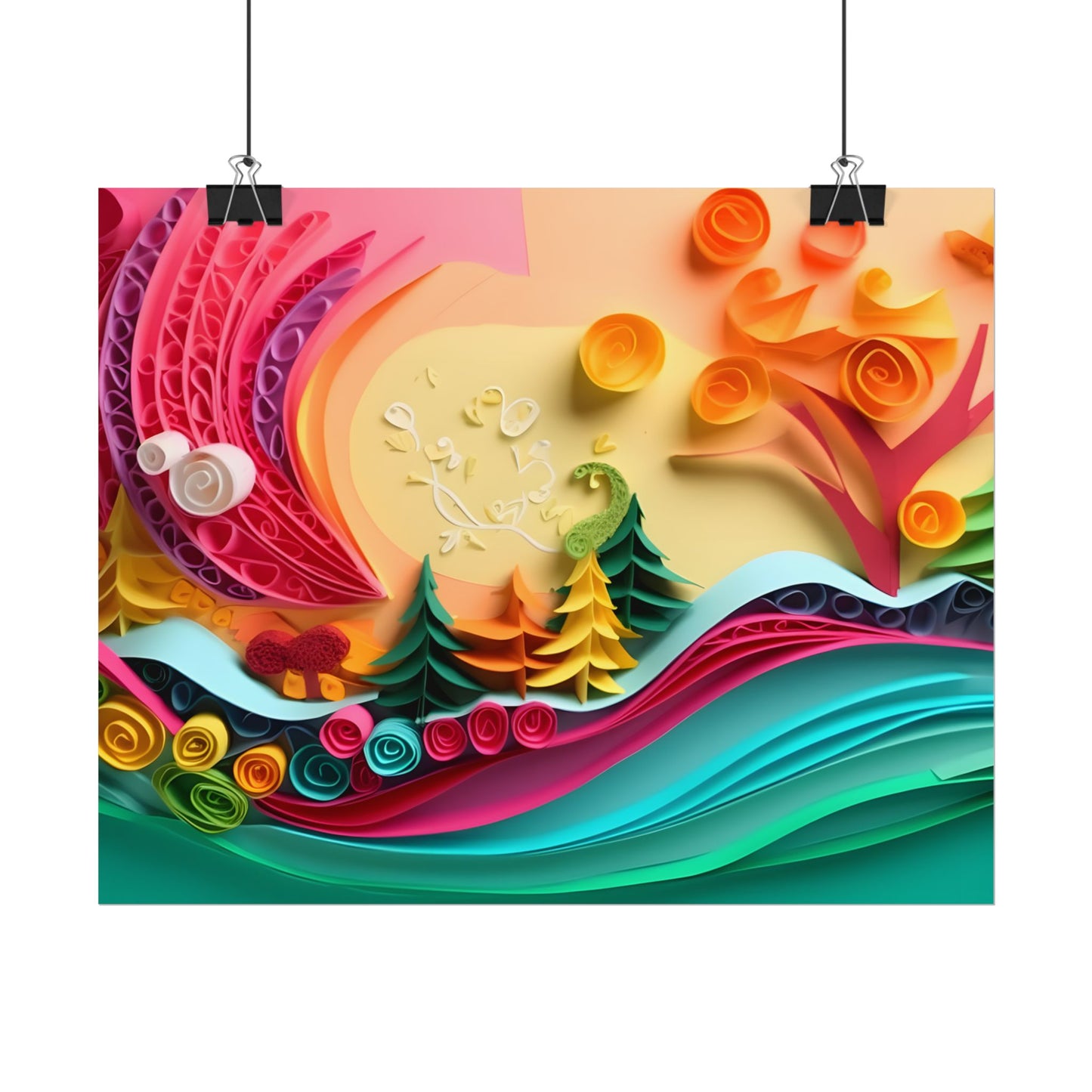 Paper Quilling Art: Creative Craftsmanship in Action - Poster